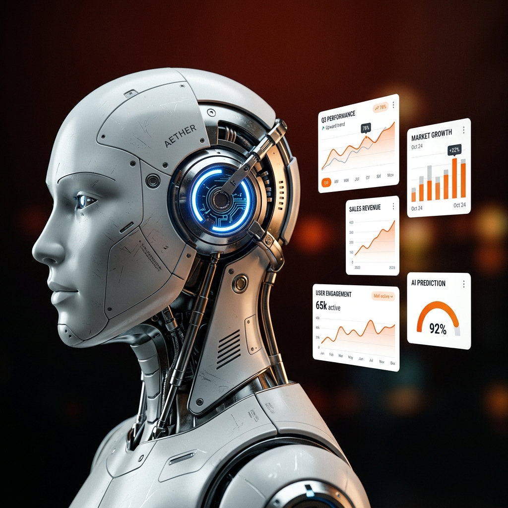 AI Robot with UI Cards